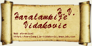 Haralampije Vidaković vizit kartica